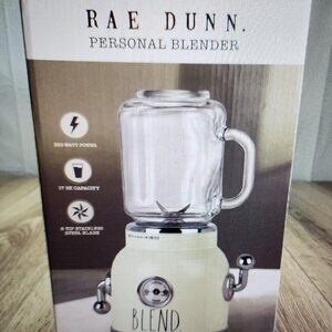 Rae Dunn Personal Blender 350 Watt 17Oz 6 Tip Stainless Steel Blade - Ivory